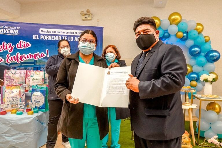 Destacan lucha sanitaria contra la pandemia covid 19 de 13 enfermeras del CP Alto Trujillo